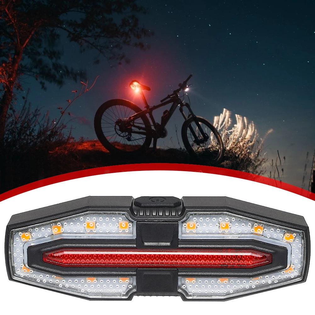 Luz trasera de bicicleta recargable con intermitentes Luz trasera de bicicleta Control remoto inalámbrico Luz de advertencia de ciclismo para conducción nocturna