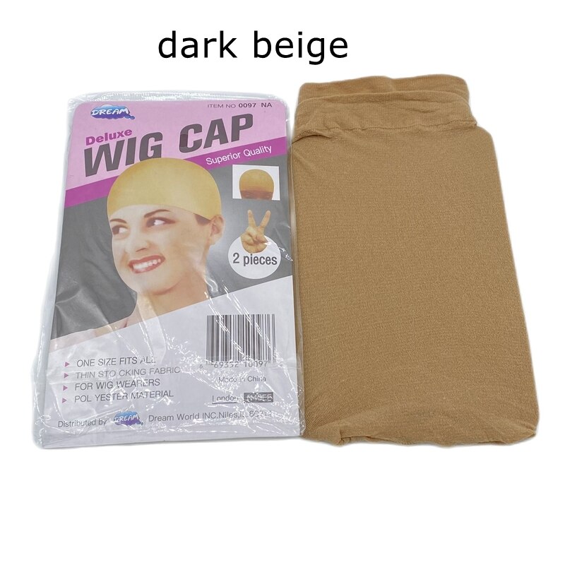 20 Stuks Beige Pruik Cap Polyester Haarnetje Haar Mesh Pruik Weven Cap Rekbare Elastische Haarnet 2 Stuks/pak 5 Kleur: 20 pcs dark beige