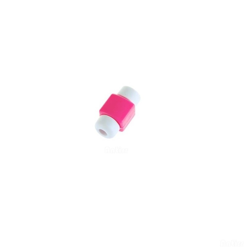Protecteur de câble USB en Silicone, housse de Protection pour fil d&#39;écouteur, chargeur de données, pour Apple iphone Samsung: Pink