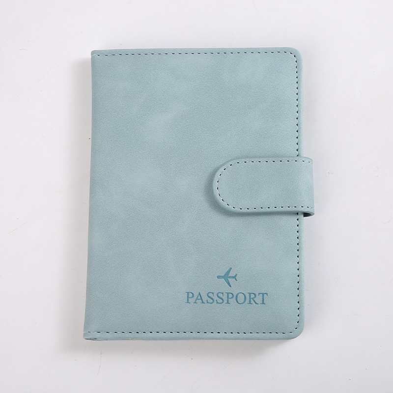 Lederen paspoorthouder covers case waterdichte reis creditcard portemonnee schattig paspoortboek voor dames/heren gesp paspoorthoes