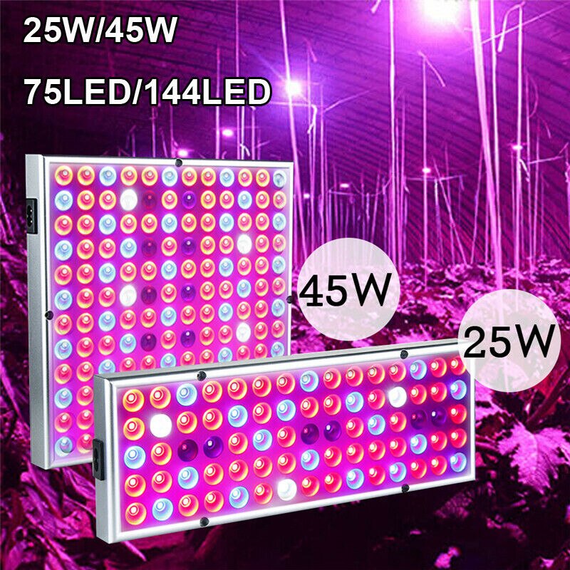 Garden Supplies 144 LED Grow Light Panel Lamp Full Spectrum Hydroponic Veg Plant Flower Growing
