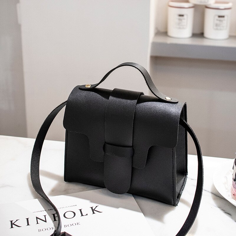 Novo 1 pçs feminino senhora menina ombro crossbody saco de couro do plutônio para o telefone móvel compras sci88: Black