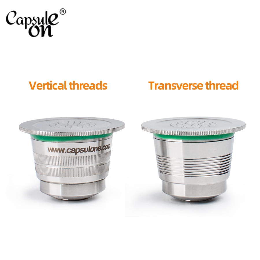 Capsulone/STAINLESS STEEL Metal capsule compatible for nespresso coffee Machine Refillable Reusableand coffee capsule and tamper