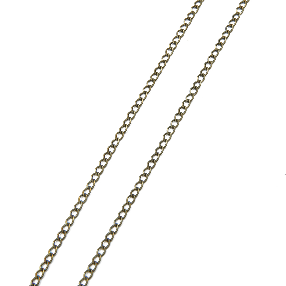 5 Meter/lot 3x2/4x3/5.5x4mm Silver/Gold/Gunmetal/Antique Bronze Color Necklace Chains Metal Bulk for DIY Jewelry Making Material: antique bronze / 5.5x4mm