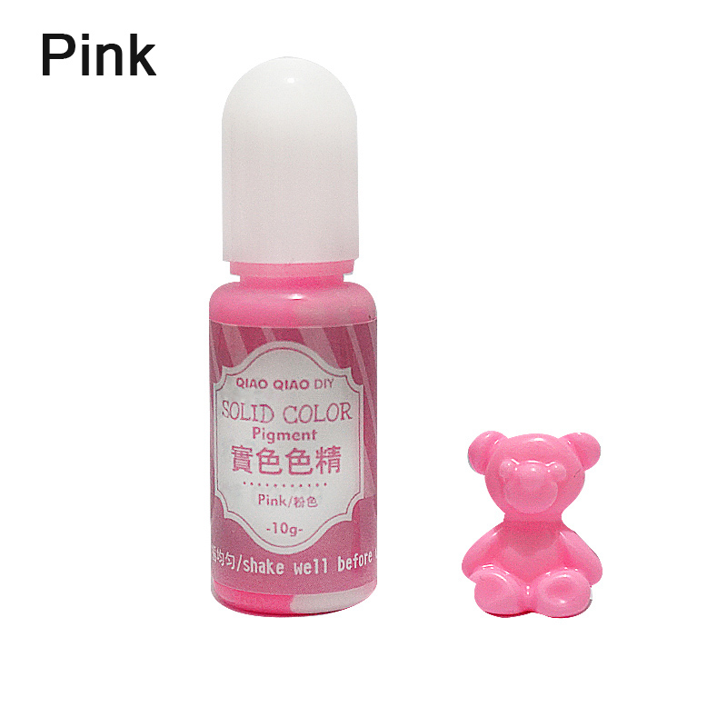 UV Resin Pigment Polish Solid Glue for Silicone Mold Jewelry Making DIY Handmade Crafts 18 Colors DOD886: Pink