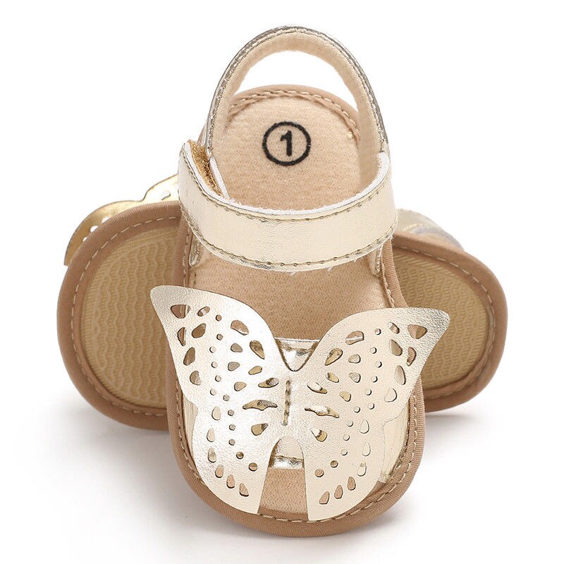 Newest Newborn Toddler Infant Baby Boys Girls Soft Sole Crib Shoes Cute Butterfly Summer Sandals Shoes Clogs