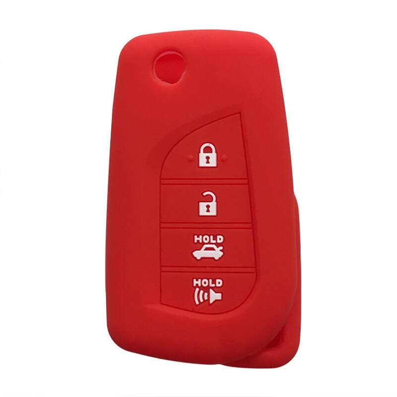 Siliconen hoesje autosleutel beschermkap voor toyota camry highlander corolla prado reiz hilux vigo yaris afstandsbediening sleutel beschermhoes