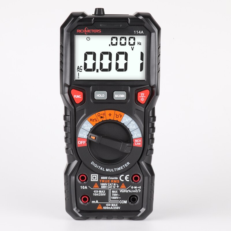 Digital Multimeter 6000 counts Screen Alarm Anti Burn DCAC Voltage