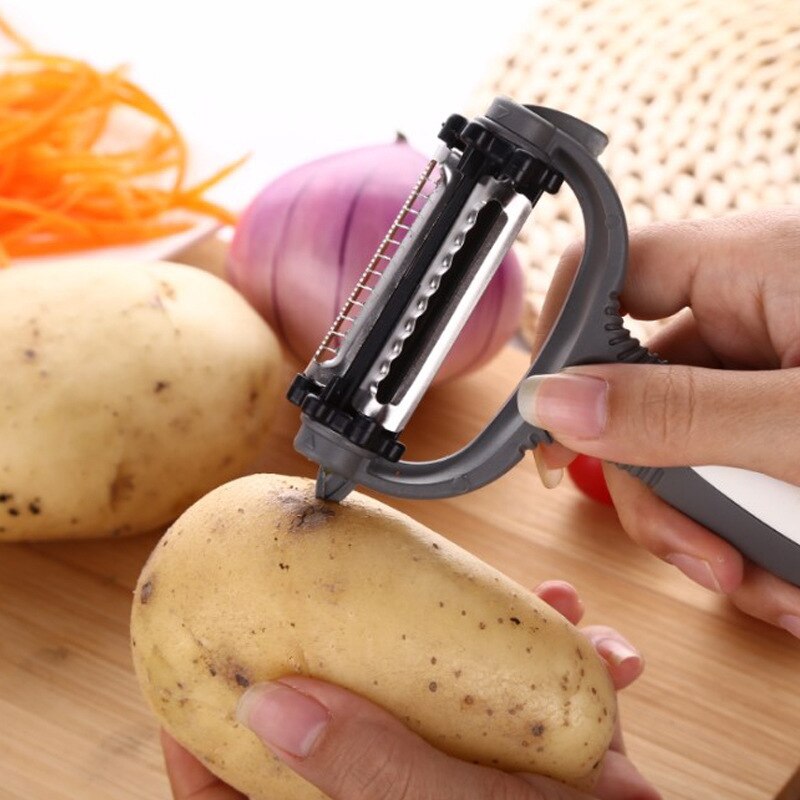 Herramientas de frutas vegetales rotatorias de 360 grados 1 Uds pelador de patata y zanahoria rallador nabo cortador de vegetales melón utensilios de cocina. Q