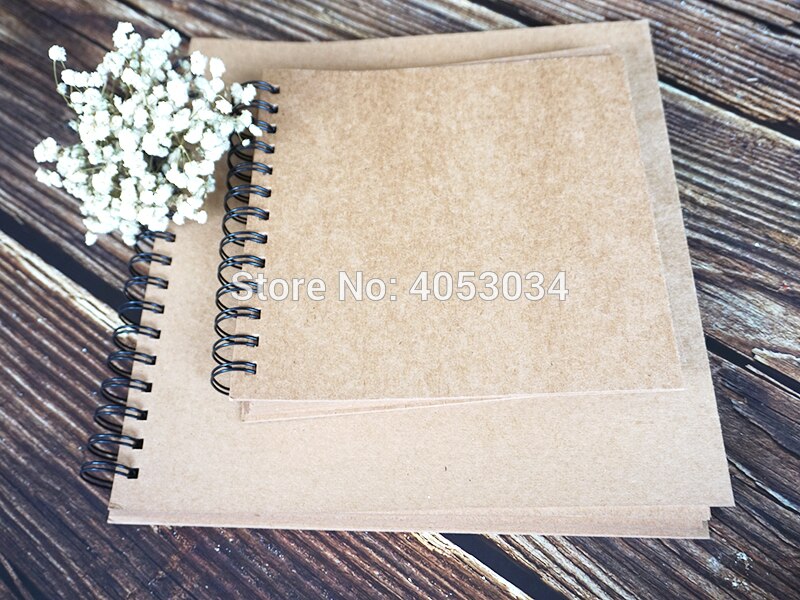 98 pages Wedding Guestbook // Kraft Scrapbook Album // Spiral Bound Photo Album