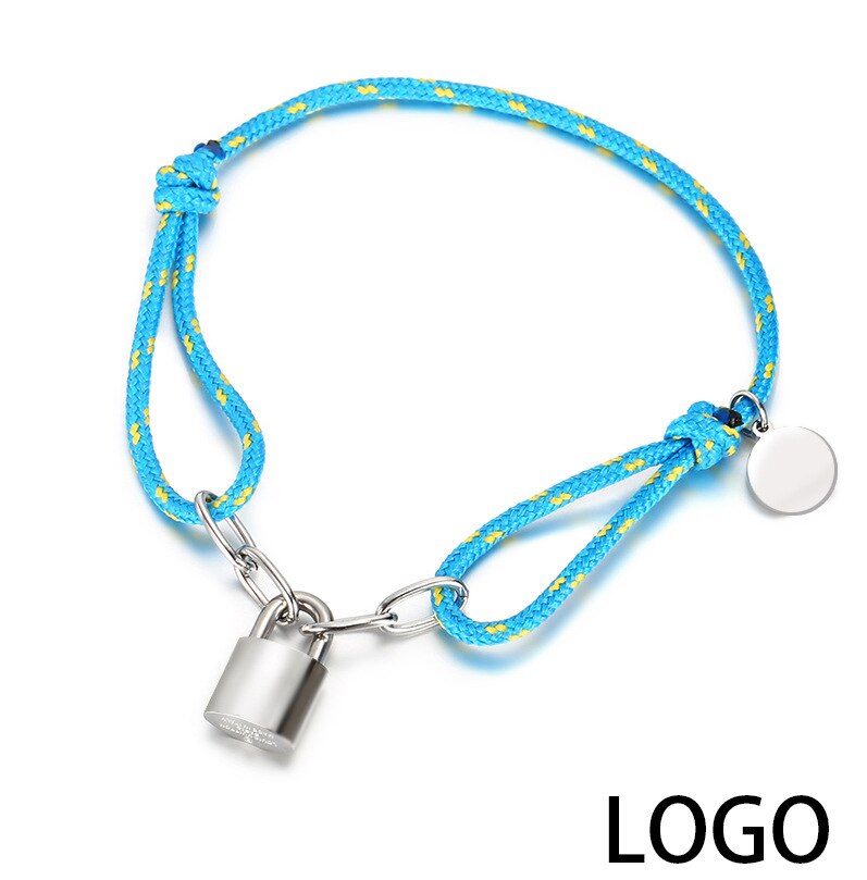 Boyulige klassisk flettet reb armbånd lås populært element par armbånd til mænd og kvinder charme smykker: Camouflage blå