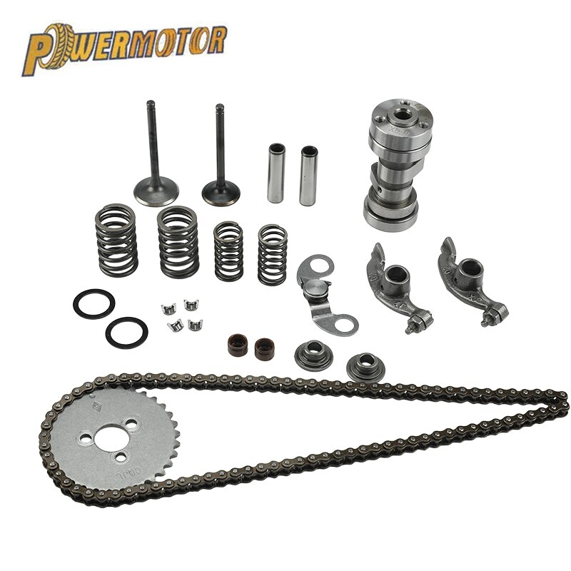 Motorfiets Motor Cilinderkop Onderdelen Nokkenas Intake Uitlaatklep Springs Rocker Distributieketting Voor Lifan 150cc Dirt Pit Bike