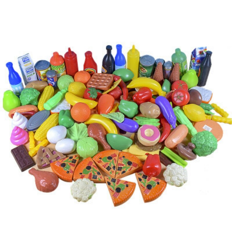 Kinderen Speelhuis Simulatie Voedsel Set Baby Verlichting Groente-en Burger Kruiderij Cognitie Set Speelgoed Onderwijs: Default Title