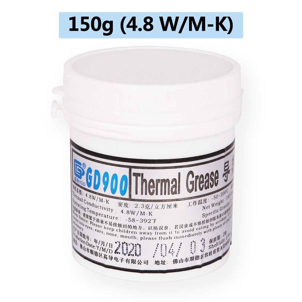 GD900 Thermal Conductive Grease Paste Silicone Plaster Heatsink Compound High Performance For CPU CN30/CN150 4.8/6W/M-K: GB900-CN150