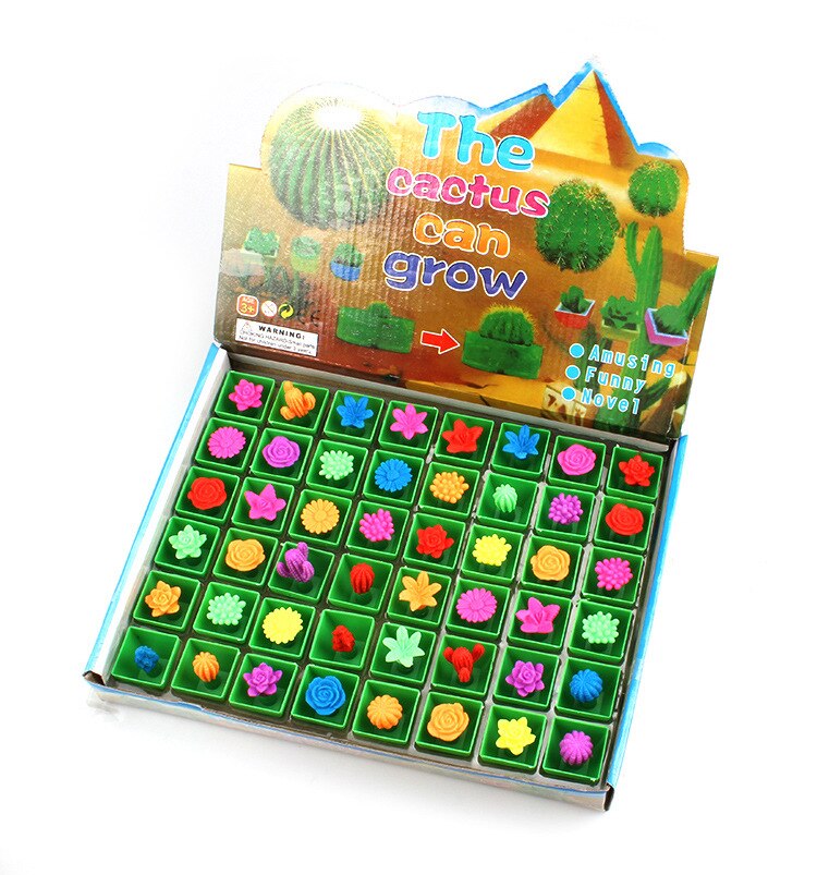 Fleur magique qui pousse dans l&#39;eau, 48 pièces/ensemble, Cactus, jouets pour enfants, trempage, Expansion, Absorption d&#39;eau