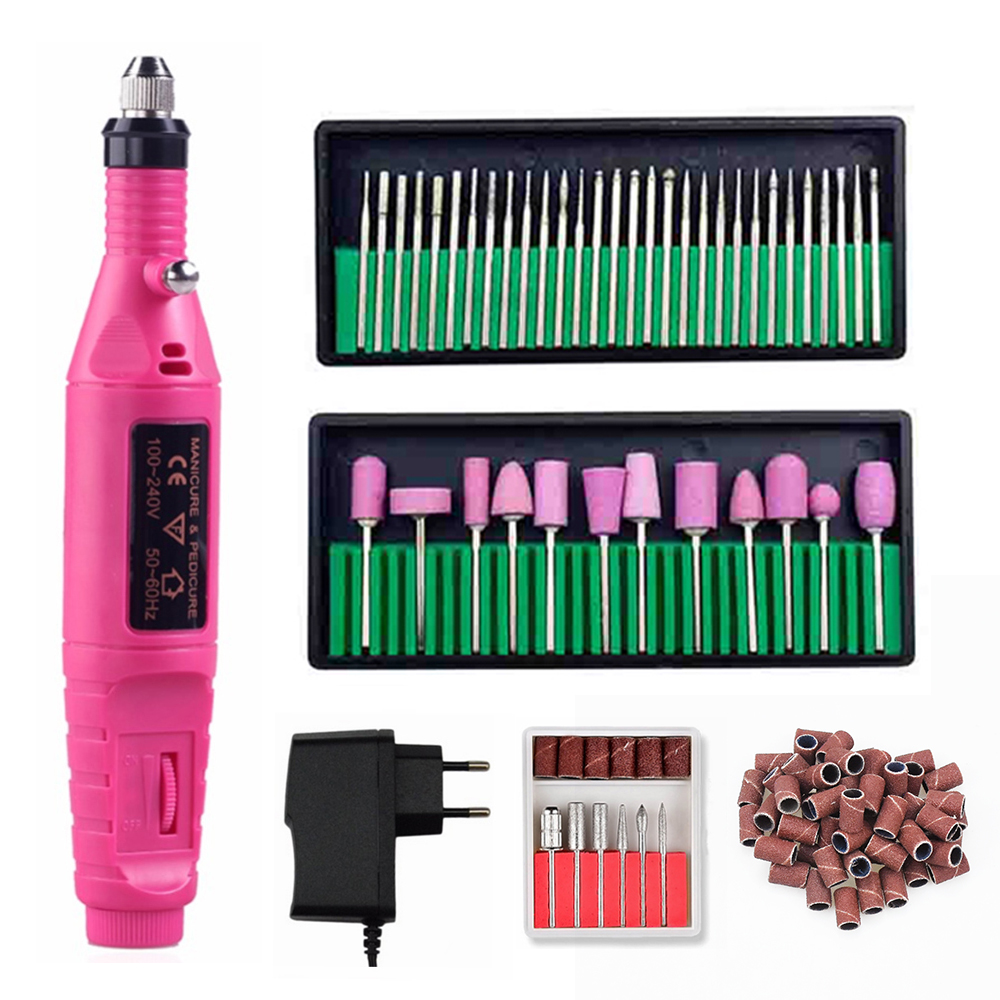 20000Rpm Mini Electric Nail Boor Machine Manicure Pedicure Set Nail Boor Bestand Gel Remover Polijsten Gereedschap Sterke Nail Equipmen: Licht Groen