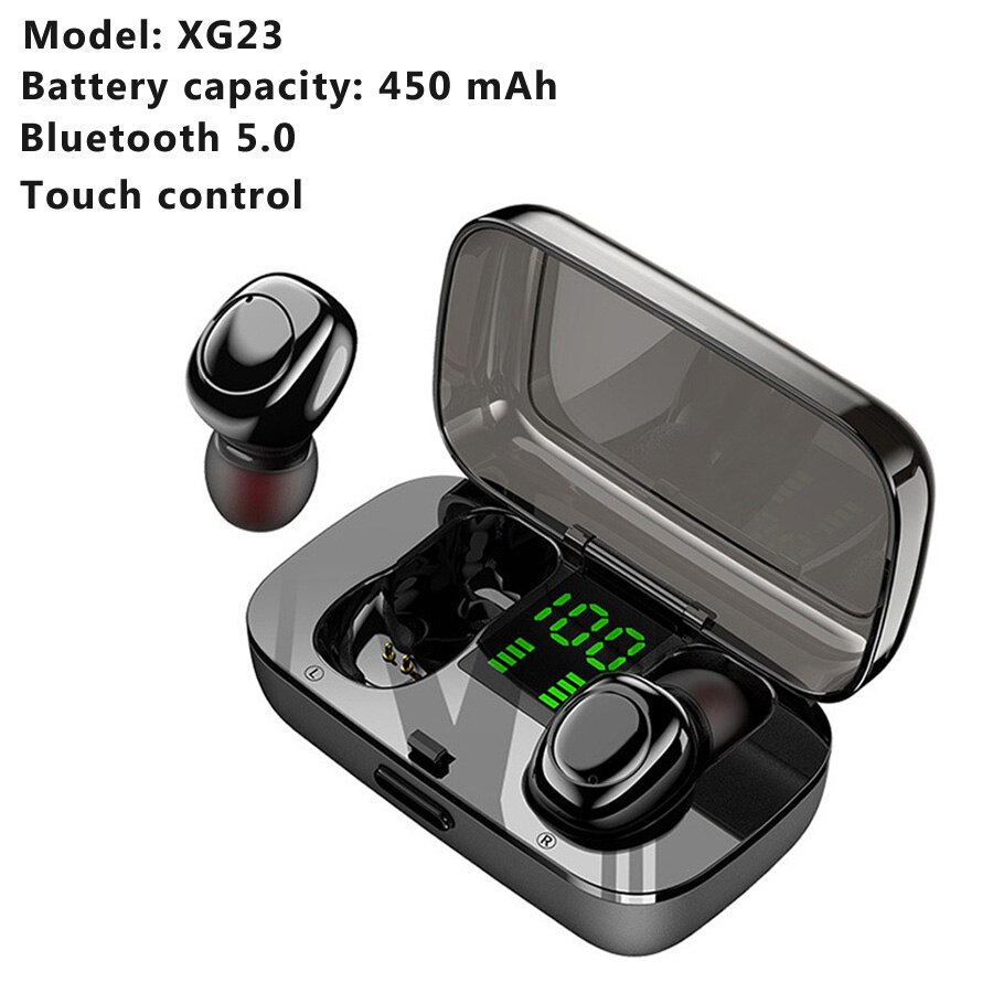 Touch Control TWS 5,0 Bluetooth Kopfhörer Drahtlose Kopfhörer Freisprecheinrichtung HIFI Stereo Drahtlose Ohrhörer Headset Mit Mikrofon: XG23