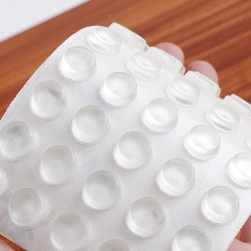 Door Stops Self adhesive Silicone Rubber Pads Cabinet Bumpers Rubber Damper Buffer Cushion Furniture Surface Protection Pads