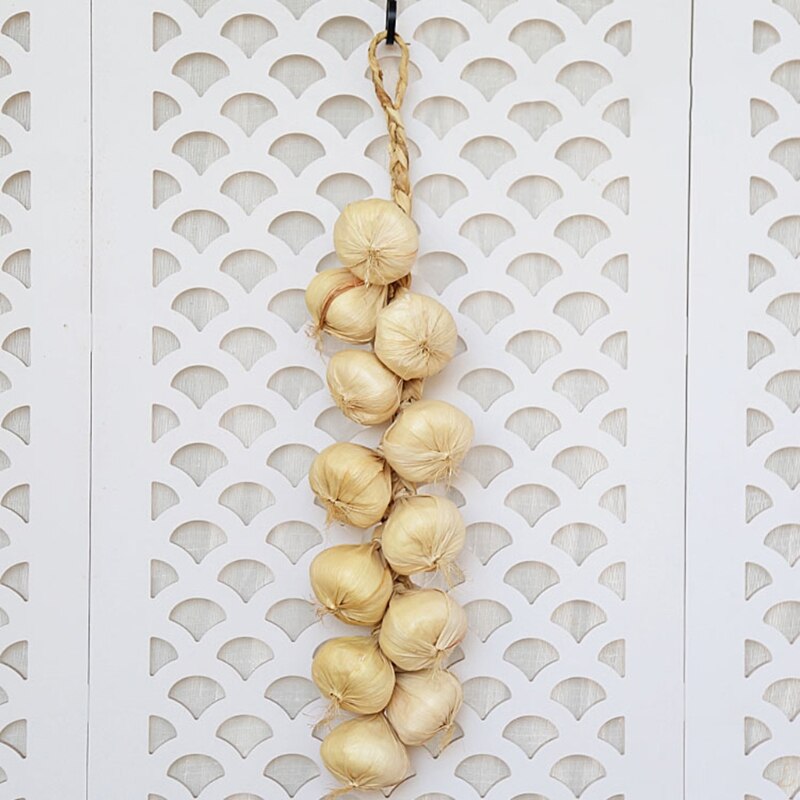 Simulation Artificial Vegetable Garlic String for Restaurant Hotel Home Garden Wedding Kitchen Decoration Photo Props