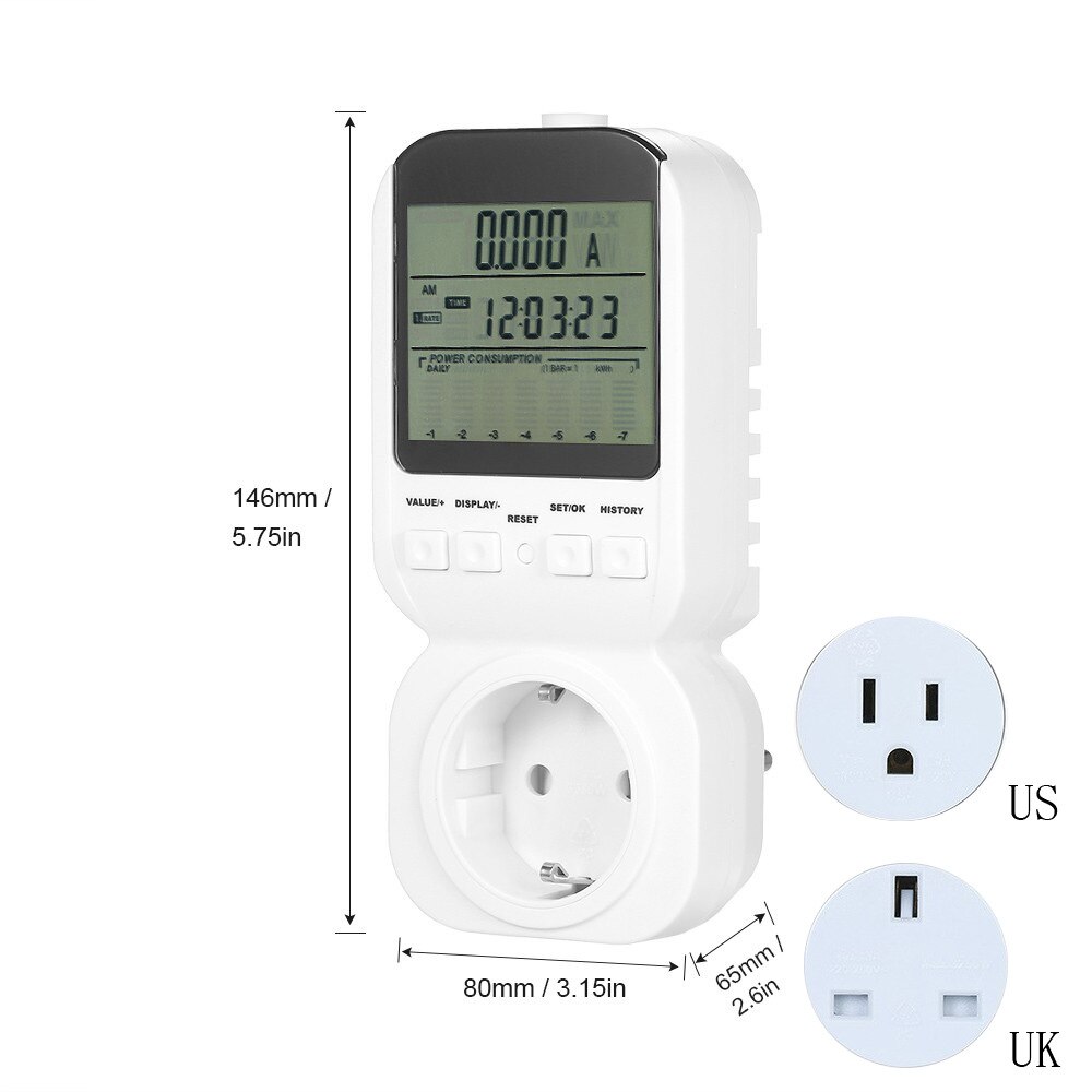 hoch-präzision Messung buchse elektrische energie Monitor, intelligente haushalts Meter, hohe-Energie elektrische verbrauch messung