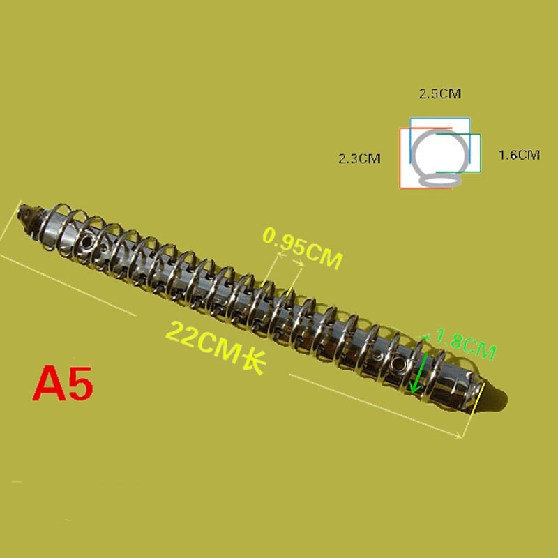 A4 30 hål  b5 26 hål  a5 20 hål metall spiral pärmklämma lösblad i rostfritt stål pärm mapp dagboksklämmor bindningsring