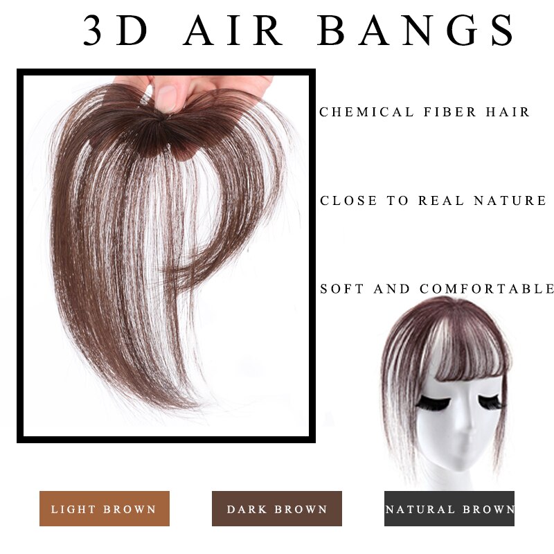 Talang3d franja invisível nenhum traço tiara feminino peruca curta franja adulto feminino bb clip acessórios de cabelo