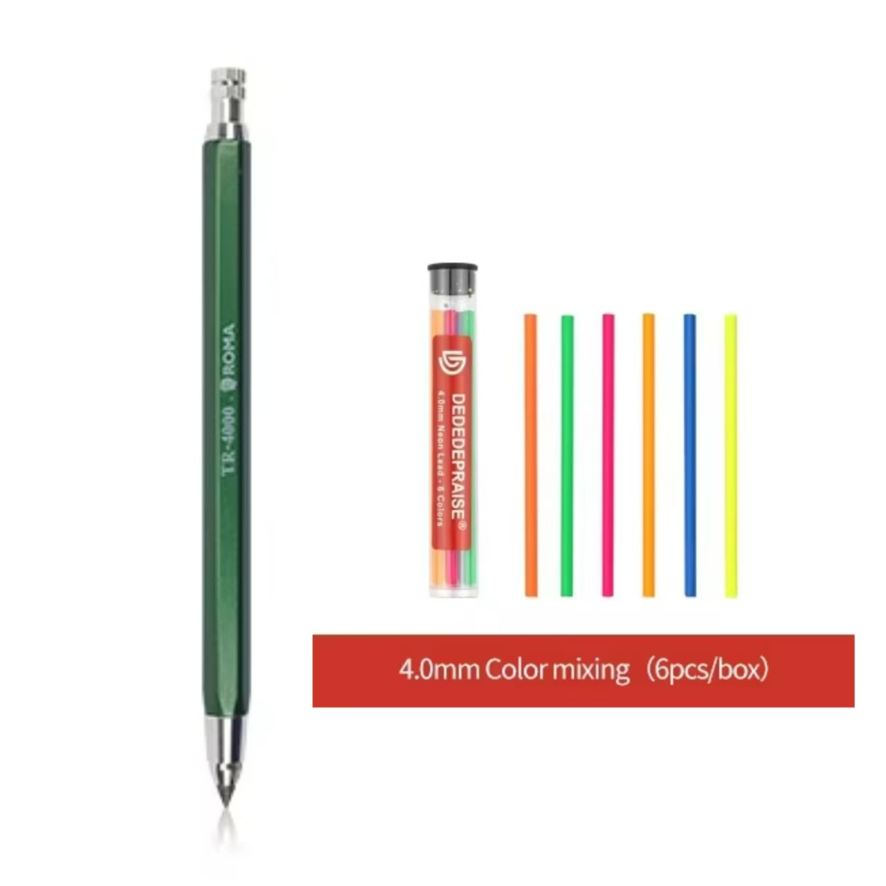 4mm Sketch Drawing Mechanical Pencil Automatic Charcoal Pencils For Students Kids Stationery Supplies TR-4000 Art Pencil: PURPLE