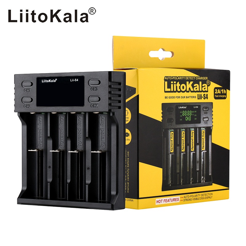 Liitokala Lii-500S Lii-500 Lii-PD4 Lii-202 Lii-402 Lii-S2 Lii-S4 18650 Batterij Oplader Voor 26650 16340 Rechareable Batterij: lii-S4