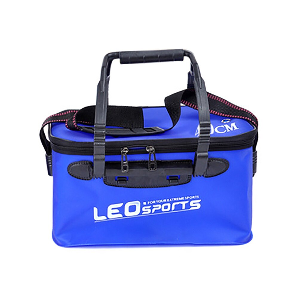 Portable EVA Fishing Box Multifunction Fishing Organizer Live Fish Boxes Camping Water Container Tackle Storage Bag: Blue