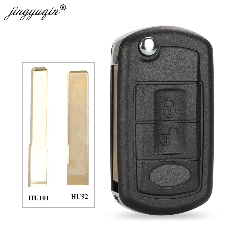 Jingyuqin Vervanging Shell 3 Knoppen Afstandsbediening Flip Autosleutel Case Styling Voor Land Rover Range Rover Sport LR3 Discovery HU92 HU101