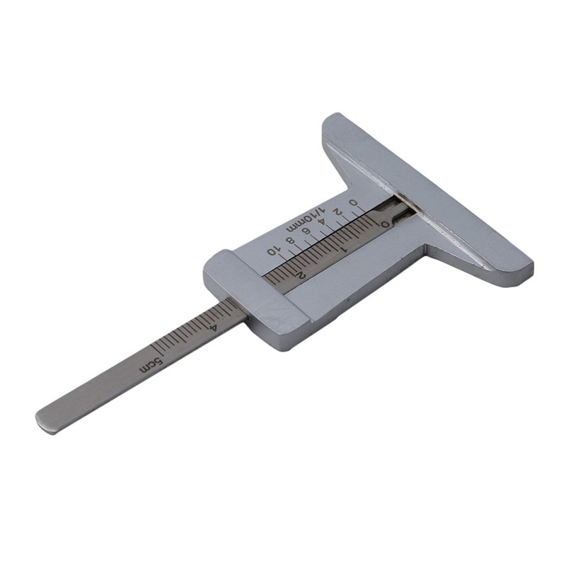 Patrón de neumático de Metal, calibrador de profundidad de ranura Vernier, herramienta de medición, patrón de neumático, regla de seguridad de 30mm 50mm 60mm
