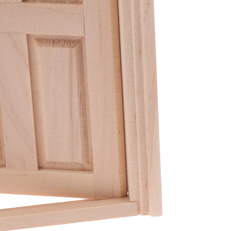 1Pcs 1:12 DIY Wooden Window Door Doll House Accessories Pretend Play Toy For Kids Doll House Furniture Simulation Miniatures