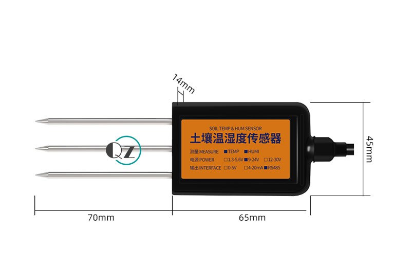 Soil temperature and humidity sensor PH conductivity nutrient soil sensor soil NPK sensor nitrogen phosphorus potassium detector