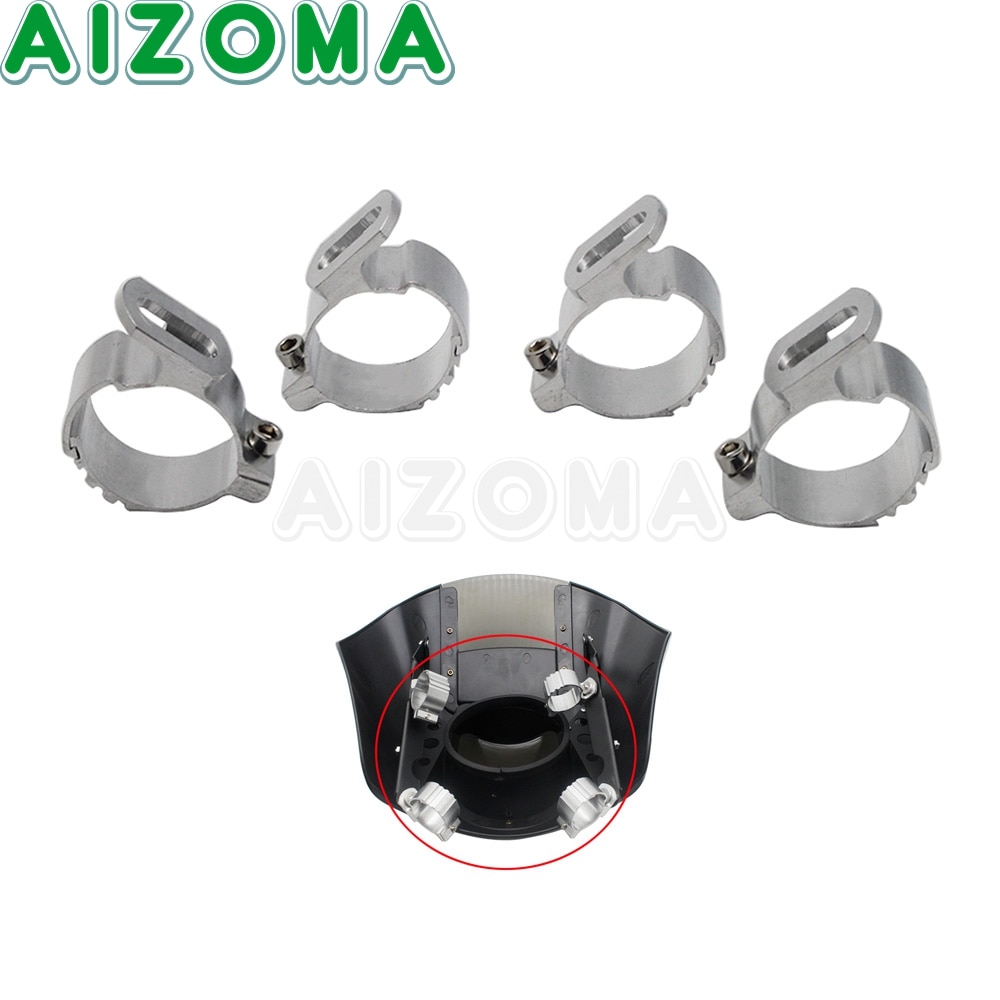 1 einstellen Motorrad Viertel Scheinwerfer Verkleidung Windschutzscheibe 35-50mm 45mm 49mm Gabel Klemme Halterung Für Harley sportster XL 883 1200 Dyna