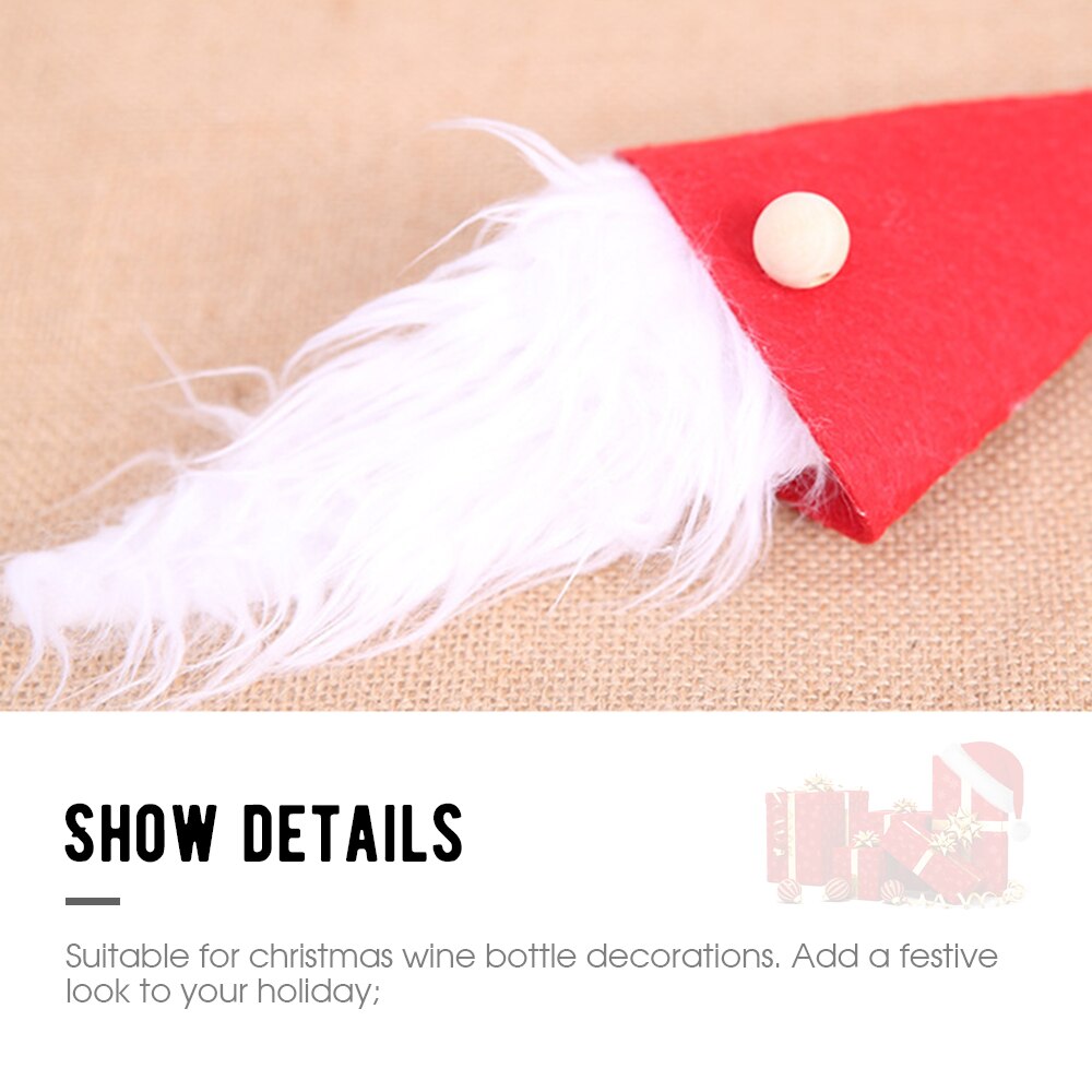 1pc Santa Claus Doll Wine Bottle Set Decoration Xmas Bottle Cap Xmas Decor Ornaments Christmas Wool Christmas Wine Bottle Cover