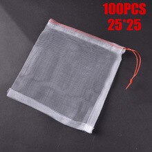 100 Pcs Fruit Vegetable Protect Net Bag Drawstring Against Insect Pest Bird For Garden Tools Yard Farm Supplies Accessories