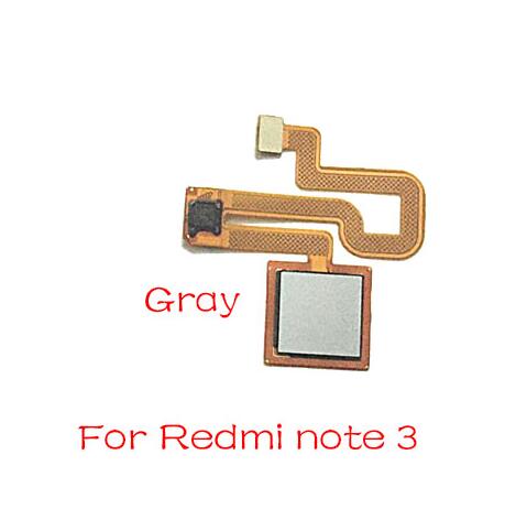 Lector de huellas dactilares para Xiaomi Redmi Note 4 4X5 5A 3 Pro lector Sensor inicio botón Flex cable: Note 3 Grey