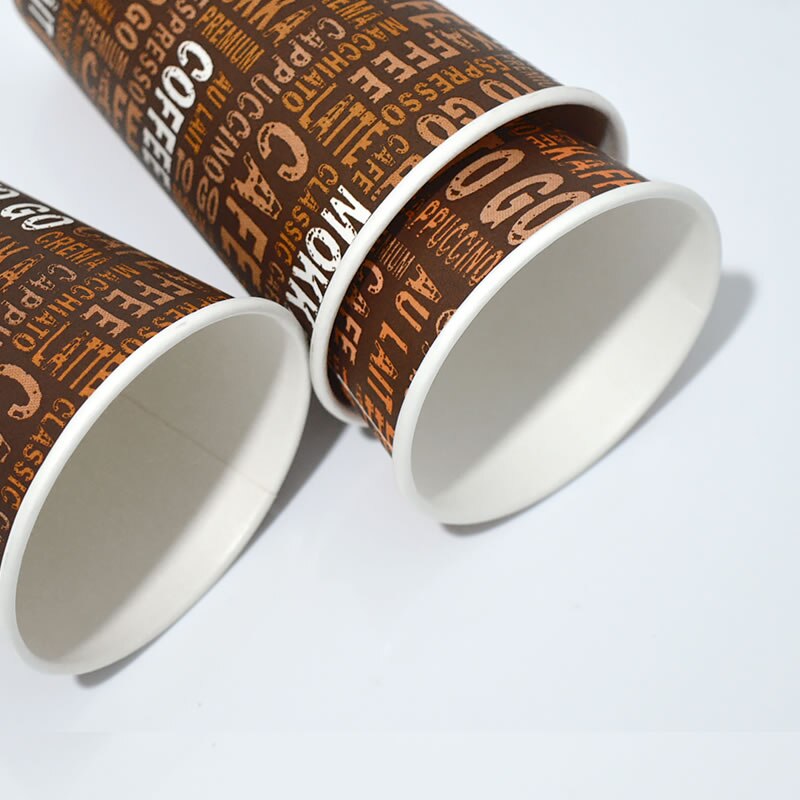 50 Stuks Wegwerp Koffie Cup 250 Ml 400 Ml 500 Ml Melk Thee Drink Cup Party gunsten Paper Cups Met Deksel