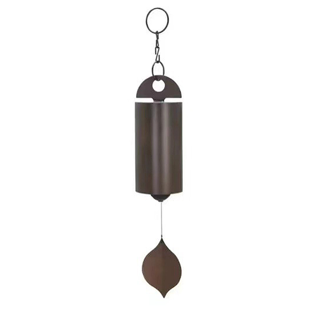 Koperen Windgimes Retro Stijl Serenity Bell Wind Klokkenspel Diepe Resonantie Metalen Diepe Toon Cilinder Voor Buitenterras Decor: Licht Geel