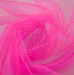 HAOCHU 5 m/partij 150 cm Breed Sheer Crystal Organza Tulle Roll 19 Kleur Shining Stof voor Bruiloft Decoratie Thuis Event Party Decor: Hot pink