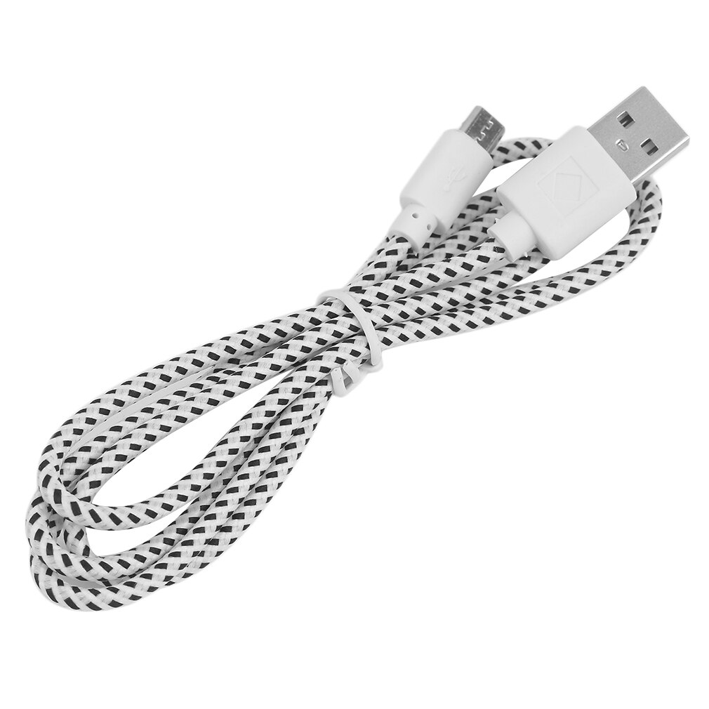 Wit Licht Gewicht Max 2.1A output V8 Micro 2.0 USB Flat Noodle Gegevens Charger Cable Voor Android Mobiele Telefoons
