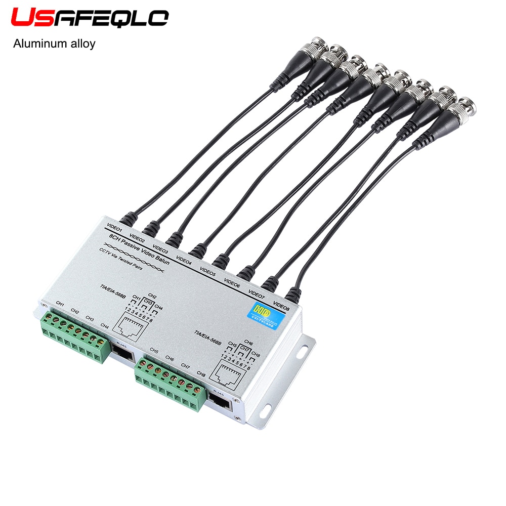 8CH Passive Video Balun Twisted UTP Video Balun Video Transceiver