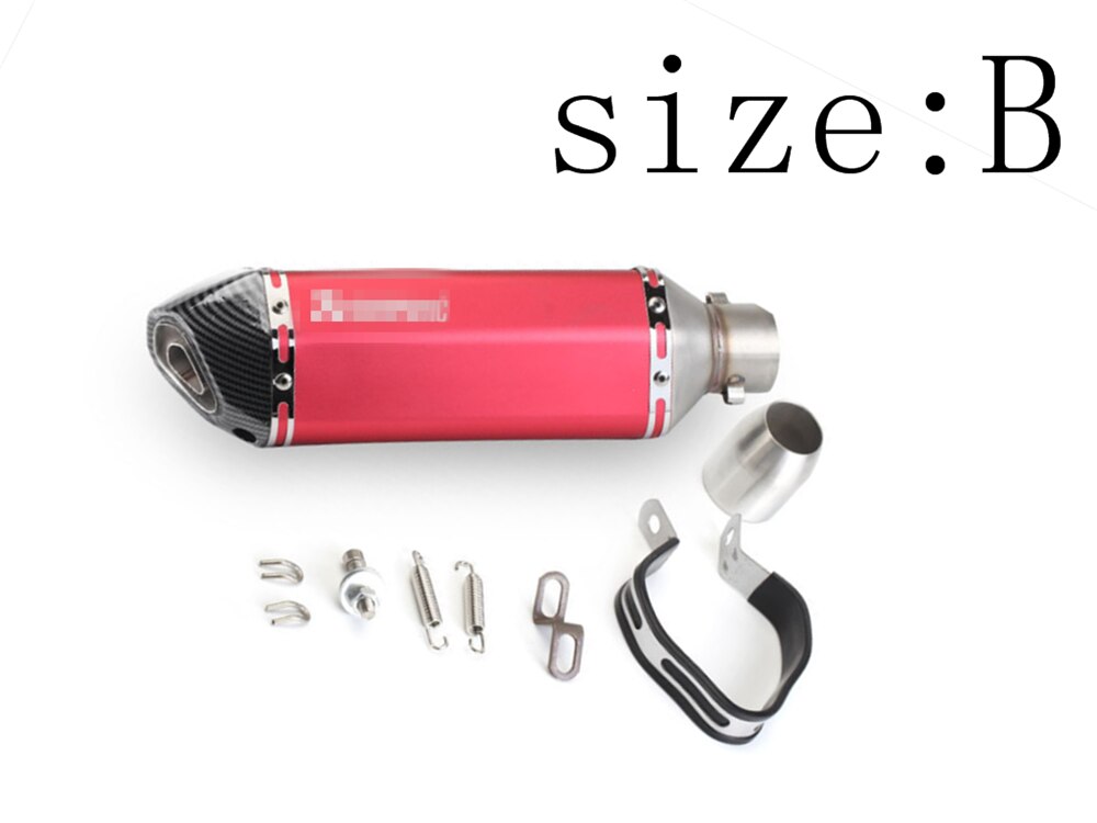 motorcycle modification exhaust pipe modified muffler Motocross for KTM LC4 Supermoto 990 AdventuRe 990 SMC SMCR EnduRo R MC-R: Size B red