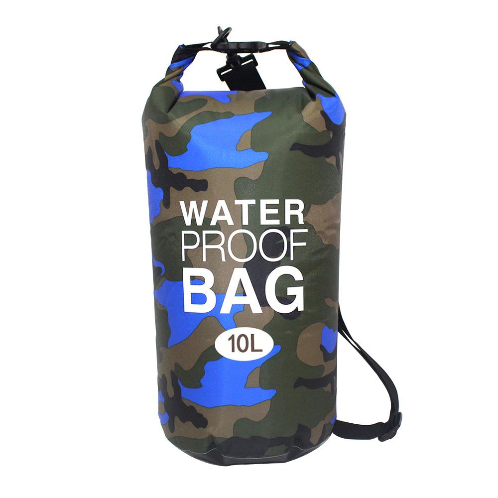 Swimming Bags Drifting Bag Sport Outdoor Waterproof Fabric PVC Camouflage Waterproof Bag Waterproof Dry Bag: Sapphire camouflage / 20L