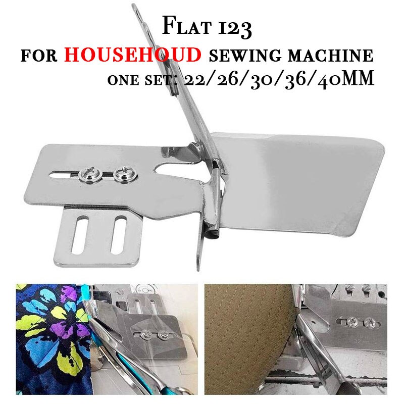 Quilt Binder Attachment Bias Binding Set Sewing Tools for 123 Flat Household Sewing Machine 22/26/30/36/40MM: Household