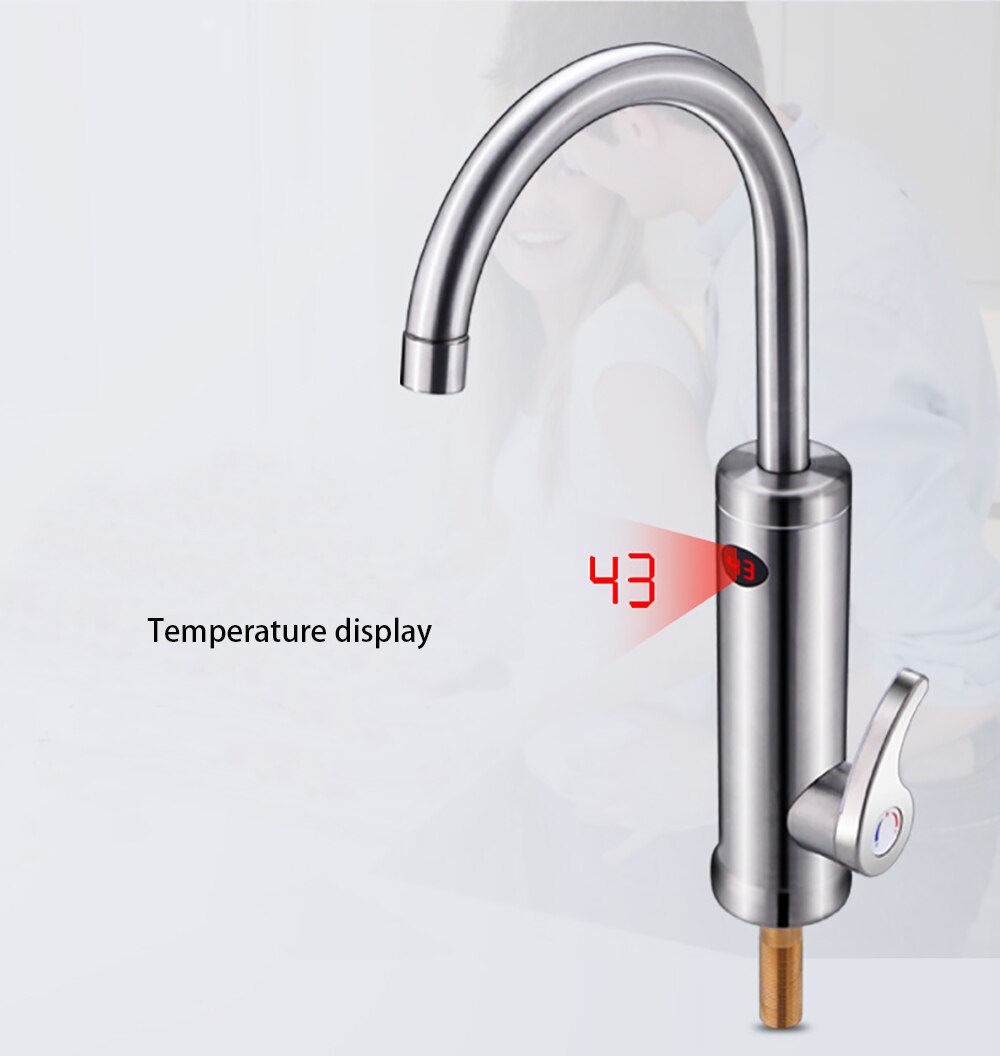 3000W instant water tap Stainless Steel Electric faucet fast electric heating faucet water heater bottom water inlet