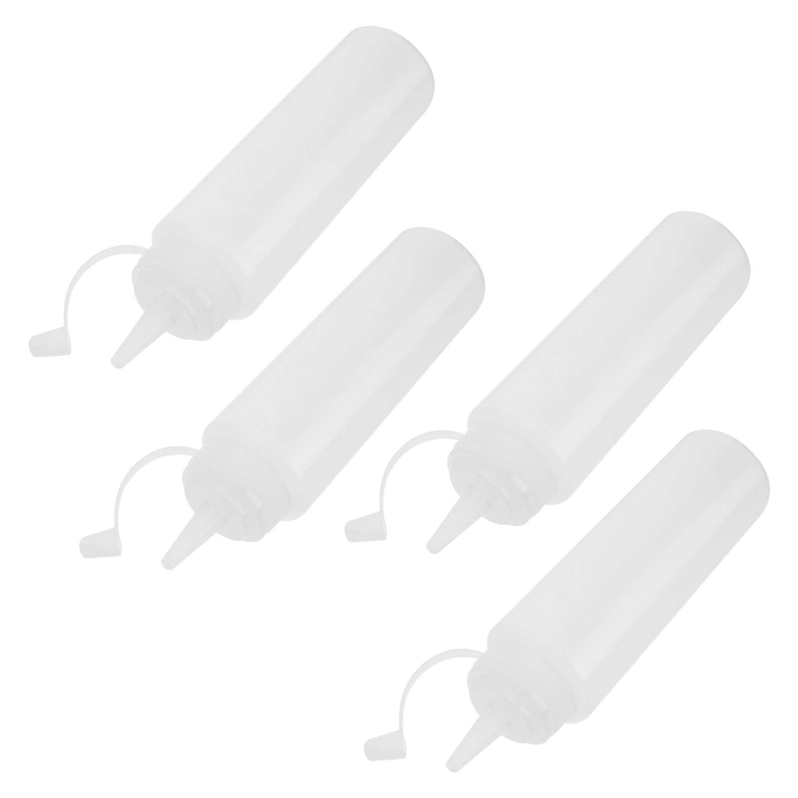 Botellas de plástico para condimentos, botellas de plástico de 230ml y 8oz con tapas, dispensadores para Ketchup, salsas calientes, aceite de oliva y barbacoa