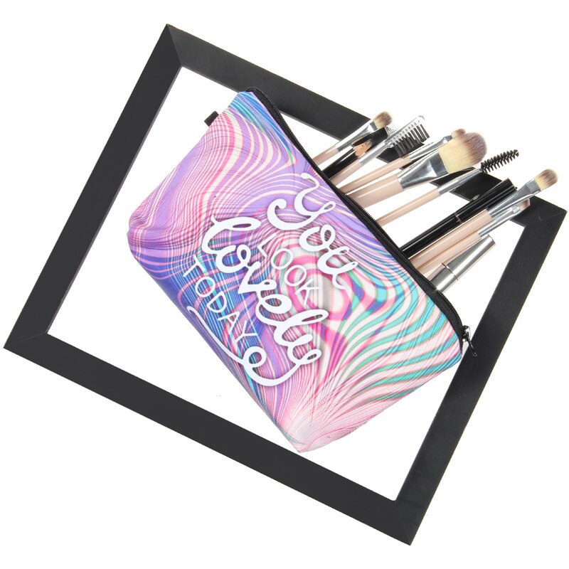 Jom tokoy kosmetisk organizer taske du ser dejlig ud i dag 3d print kosmetik taske dame mærke makeup taske