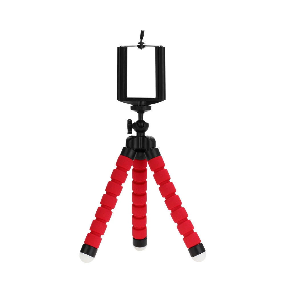 Trépied de téléphone Flexible et réglable, Mini support pour Smartphone, avec télécommande sans fil et Clip pour enregistrement vidéo/Vlogging/Selfie: Marron