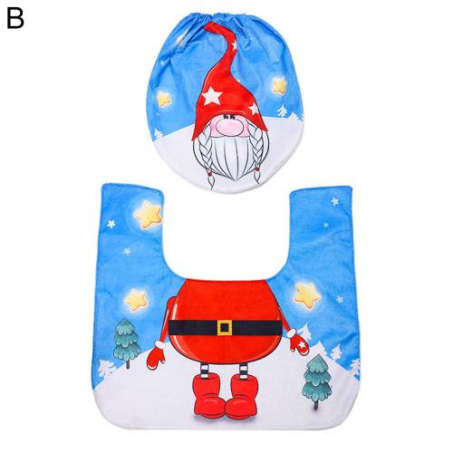 2Pcs Christmas Santa Gnome Badkamer Toilet Seat Co... Grandado